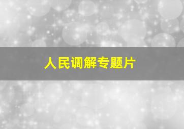 人民调解专题片