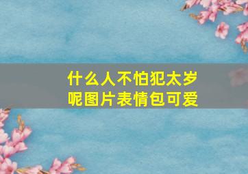 什么人不怕犯太岁呢图片表情包可爱