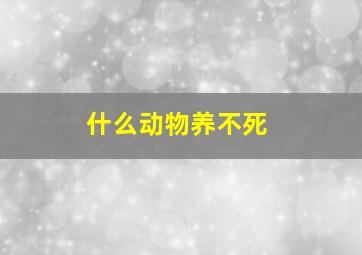 什么动物养不死