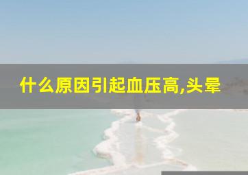 什么原因引起血压高,头晕