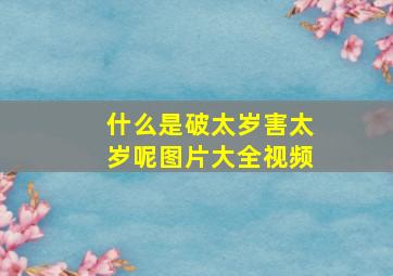 什么是破太岁害太岁呢图片大全视频