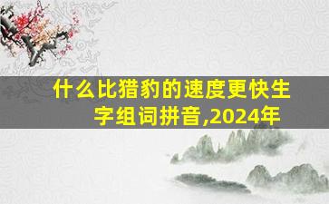 什么比猎豹的速度更快生字组词拼音,2024年