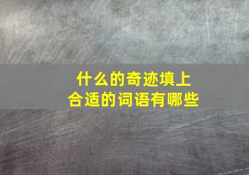 什么的奇迹填上合适的词语有哪些