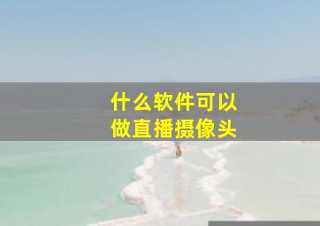 什么软件可以做直播摄像头