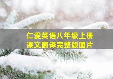 仁爱英语八年级上册课文翻译完整版图片