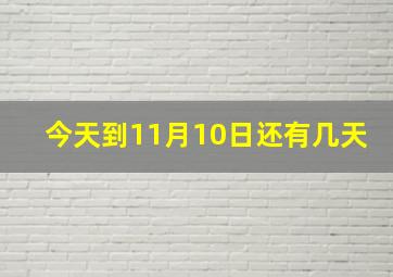 今天到11月10日还有几天