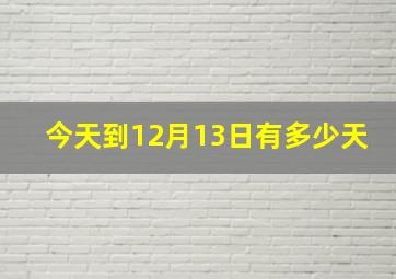 今天到12月13日有多少天