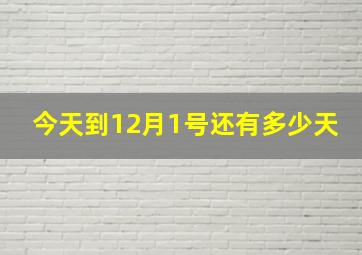 今天到12月1号还有多少天