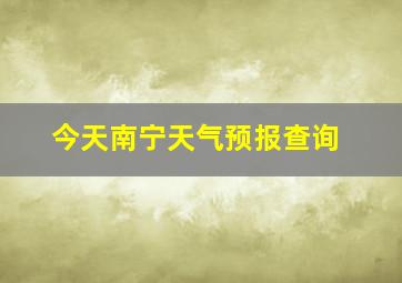 今天南宁天气预报查询