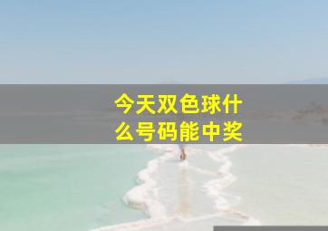 今天双色球什么号码能中奖