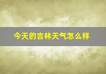 今天的吉林天气怎么样