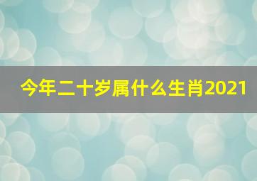 今年二十岁属什么生肖2021