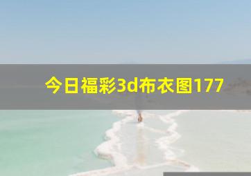 今日福彩3d布衣图177