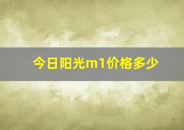 今日阳光m1价格多少