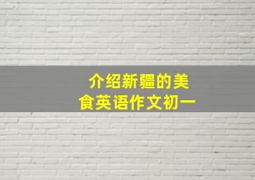 介绍新疆的美食英语作文初一