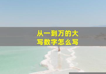 从一到万的大写数字怎么写