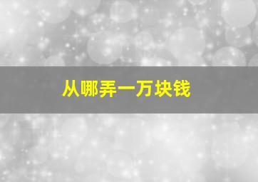 从哪弄一万块钱