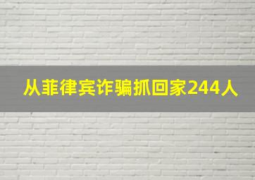 从菲律宾诈骗抓回家244人