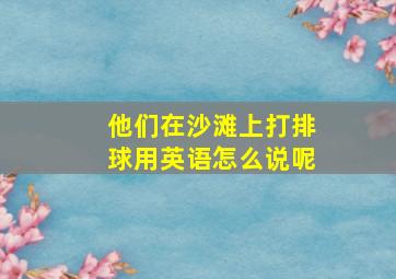 他们在沙滩上打排球用英语怎么说呢