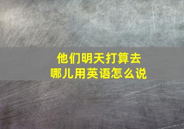 他们明天打算去哪儿用英语怎么说