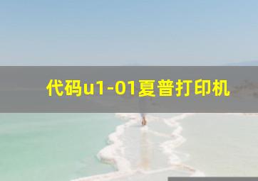 代码u1-01夏普打印机