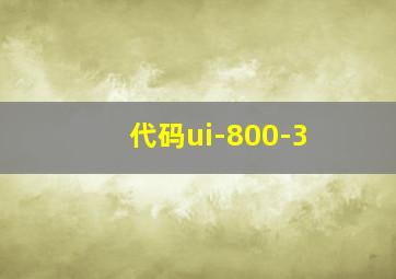 代码ui-800-3