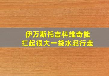 伊万斯托吉科维奇能扛起很大一袋水泥行走