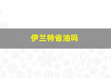 伊兰特省油吗