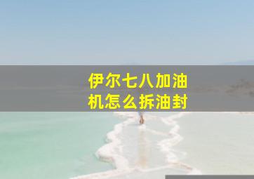 伊尔七八加油机怎么拆油封