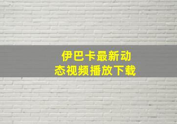 伊巴卡最新动态视频播放下载