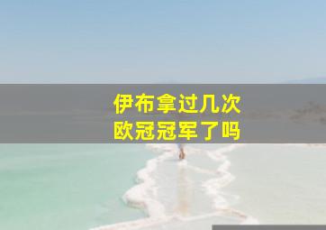 伊布拿过几次欧冠冠军了吗