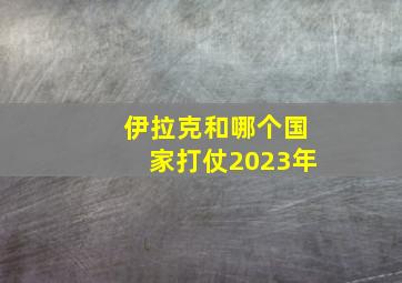 伊拉克和哪个国家打仗2023年