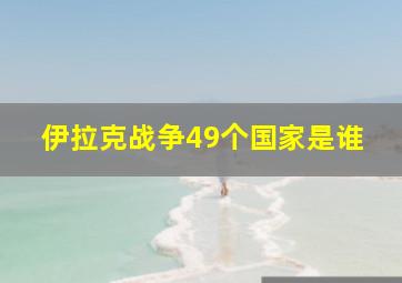 伊拉克战争49个国家是谁