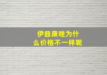 伊曲康唑为什么价格不一样呢