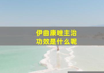 伊曲康唑主治功效是什么呢