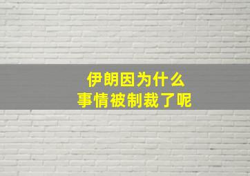 伊朗因为什么事情被制裁了呢