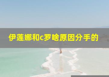 伊莲娜和c罗啥原因分手的