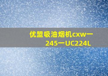 优盟吸油烟机cxw一245一UC224L