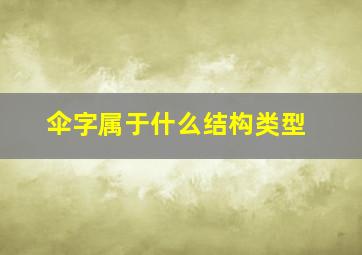 伞字属于什么结构类型