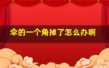 伞的一个角掉了怎么办啊