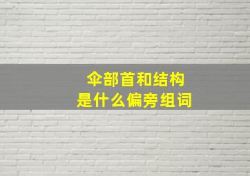 伞部首和结构是什么偏旁组词