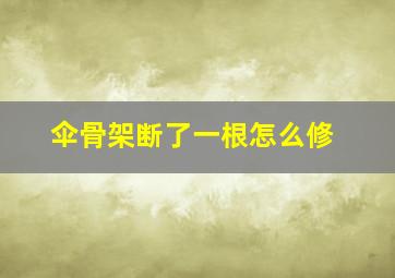 伞骨架断了一根怎么修