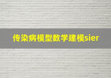 传染病模型数学建模sier