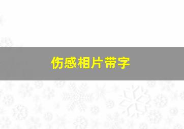 伤感相片带字