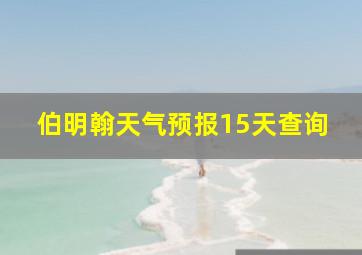 伯明翰天气预报15天查询