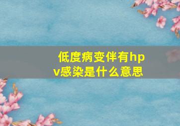 低度病变伴有hpv感染是什么意思