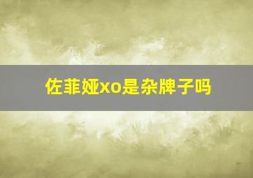 佐菲娅xo是杂牌子吗