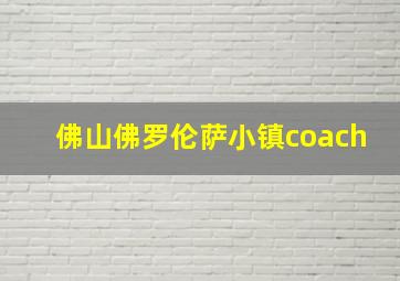 佛山佛罗伦萨小镇coach