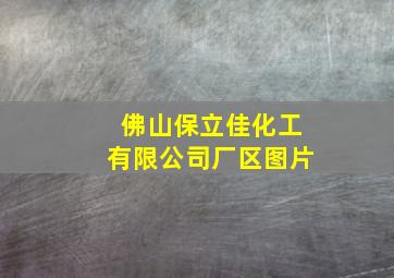 佛山保立佳化工有限公司厂区图片