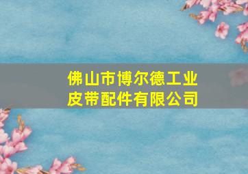 佛山市博尔德工业皮带配件有限公司